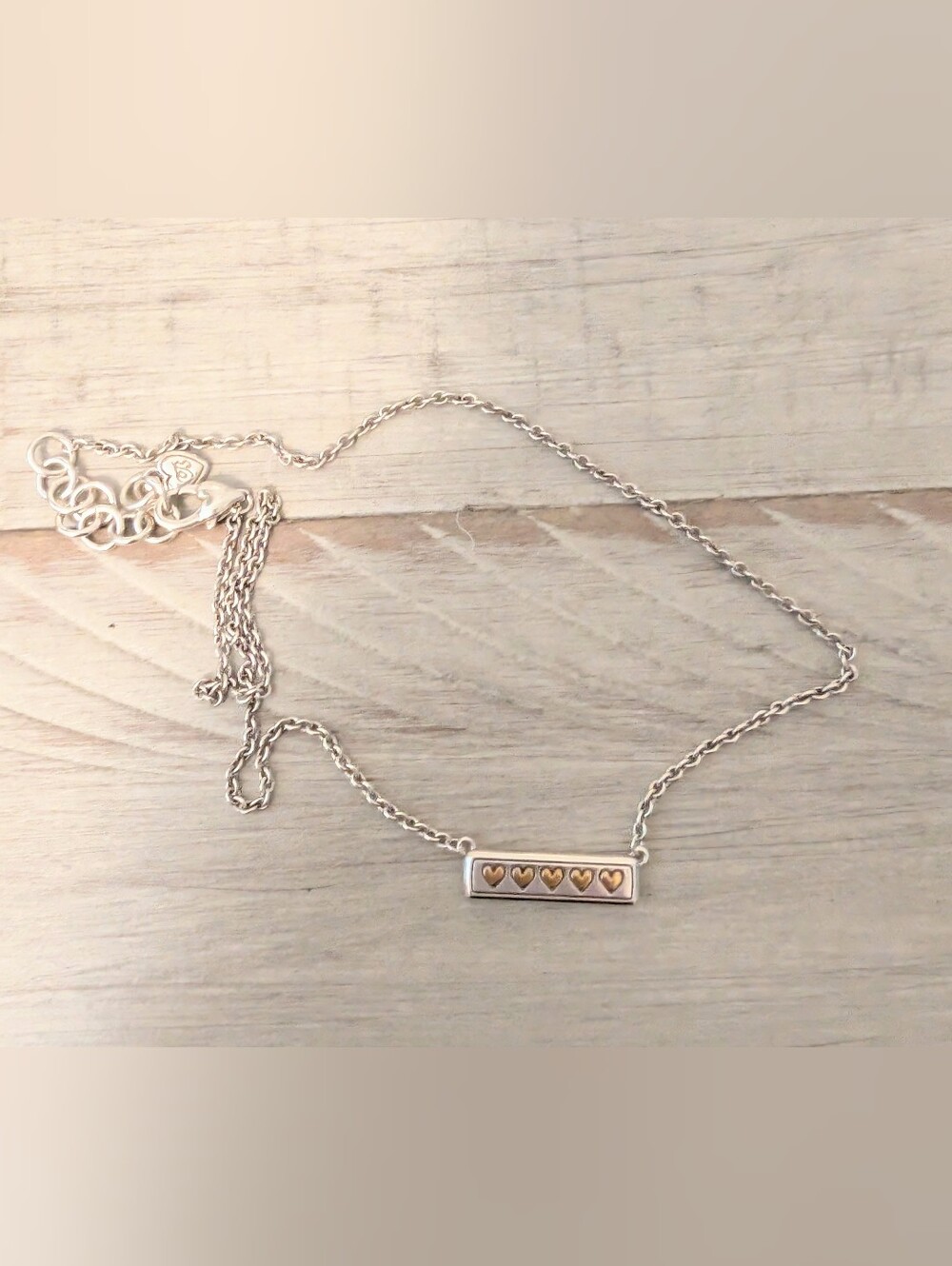 Brighton Love Notes Heart Bar Necklace